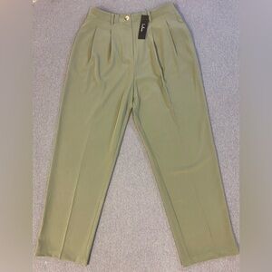 Lulus Sophisticated Company Sage Green Straight Leg Women's Trouser Pants